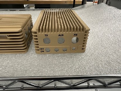 metal finishing services side view of machine shop product